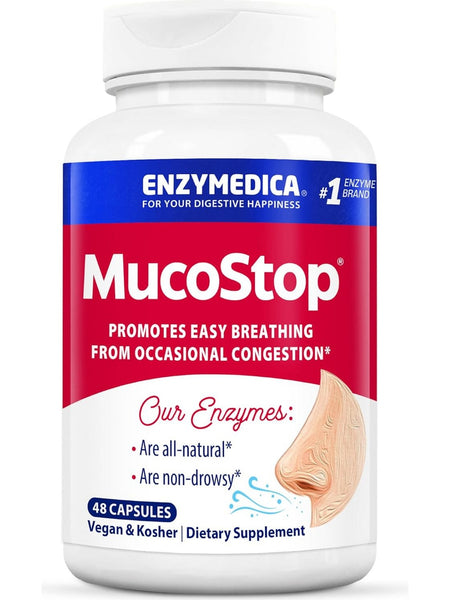 Enzymedica, MucoStop, 48 Capsules