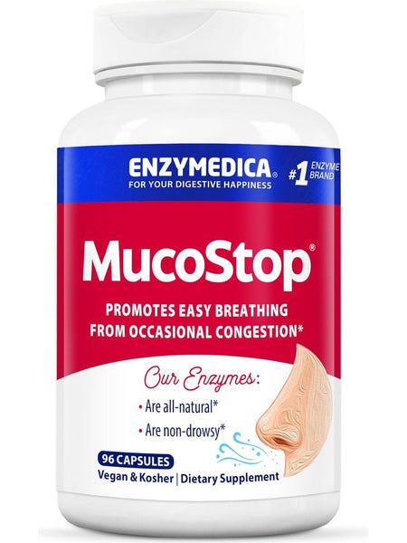 Enzymedica, MucoStop, 96 Capsules