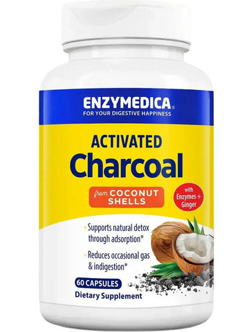 Enzymedica, Activated Charcoal, 60 Capsules