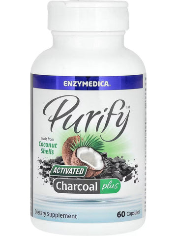 Enzymedica, Purify Activated Charcoal Plus, 60 Capsules