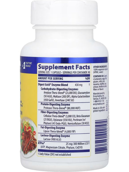 Enzymedica, Digest Gold, 90 Capsules