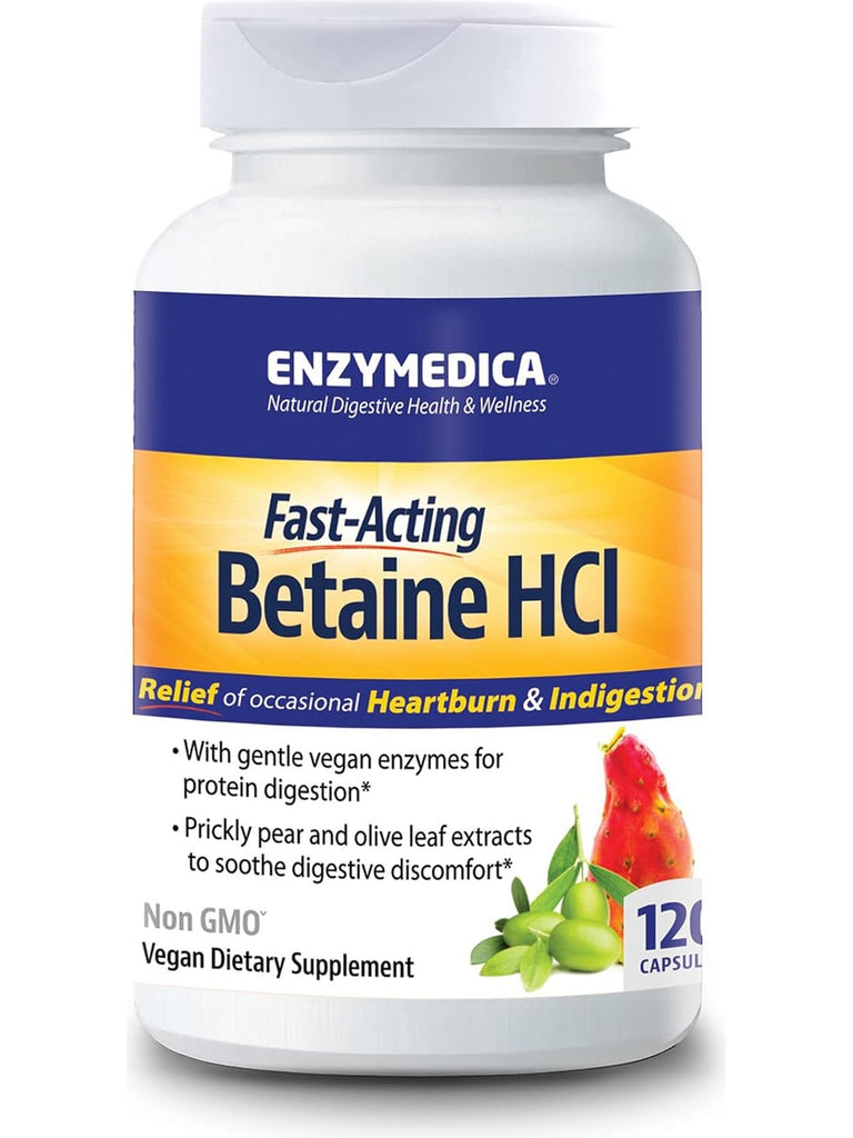 Enzymedica, Betaine HCl, 120 Capsules
