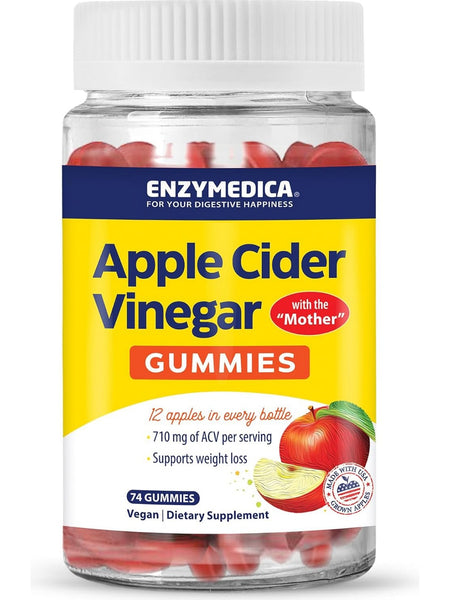 Enzymedica, Apple Cider Vinegar Gummies, 74 Gummies