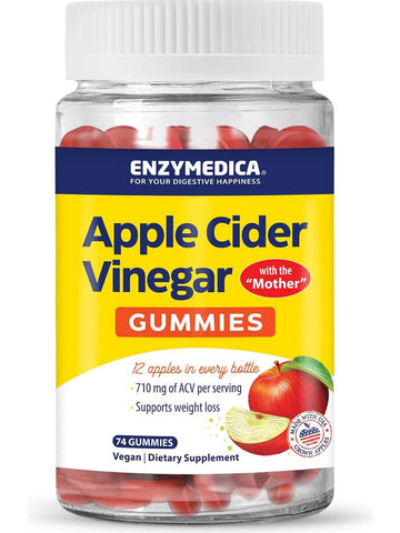 Enzymedica, Apple Cider Vinegar Gummies, 74 Gummies