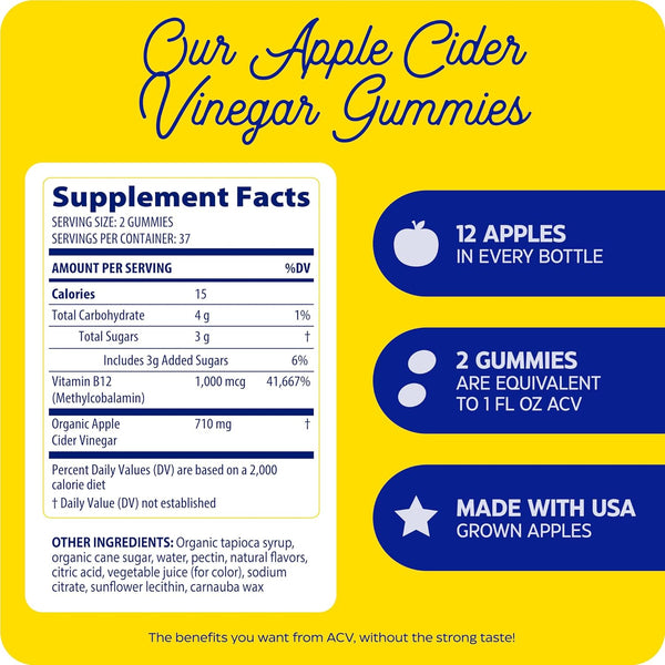 Enzymedica, Apple Cider Vinegar Gummies, 74 Gummies