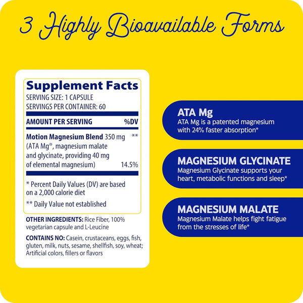 Enzymedica, Magnesium Motion, 60 Capsules