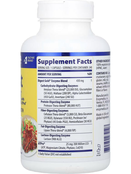 Enzymedica, Digest Gold, 240 Capsules