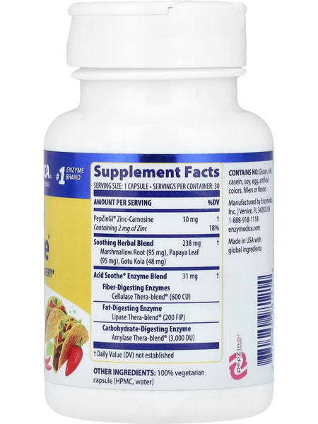 Enzymedica, Acid Soothe, 30 Capsules