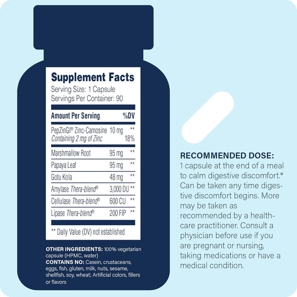 Enzyme Science, Acid Calm, 90 Capsules