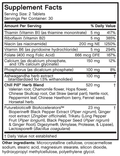 Futurebiotics, Chill Pill, 60 Vegetarian Tablets