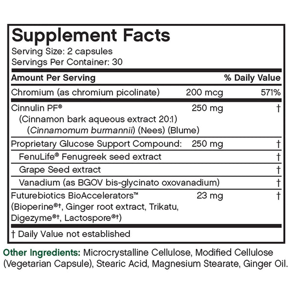 Futurebiotics, GlucoActive, 60 Vegetarian Capsules