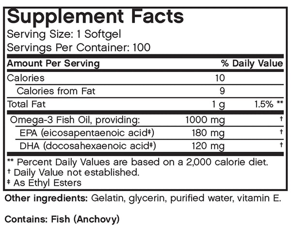 Futurebiotics, Omega-3 Fish Oil, 100 Softgels