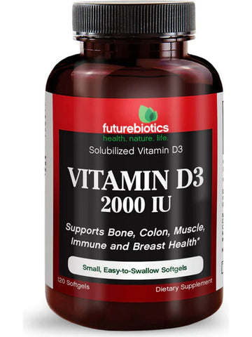 Futurebiotics, Vitamin D3 2000 IU, 120 Softgels