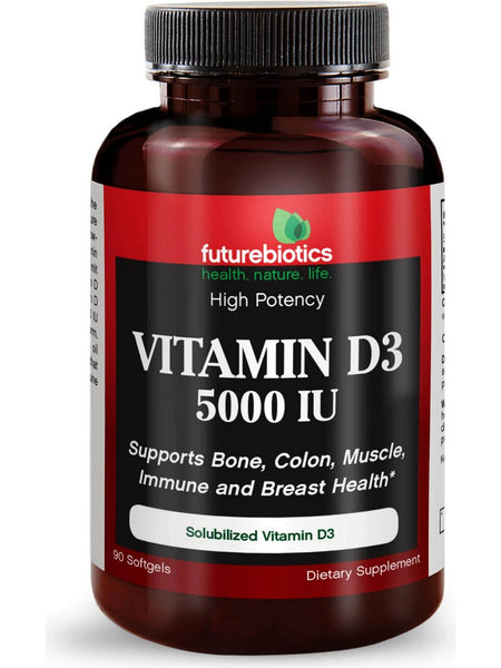 Futurebiotics, Vitamin D3 5000 IU, 90 Softgels