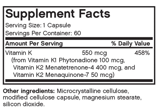 Futurebiotics, Vitamin K Triple Play, 60 Capsules