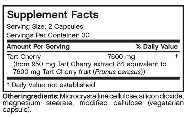 Futurebiotics, Tart Cherry Maximum Strength, 7600 mg, 60 Vegetarian Capsules