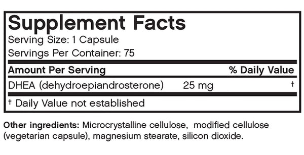 Futurebiotics, DHEA 25 mg, 75 Vegetarian Capsules