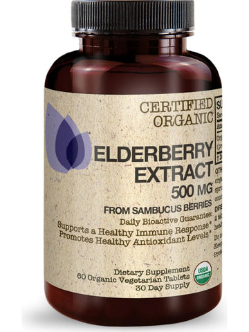 Futurebiotics, Certified Organic Elderberry Extract, 500 mg, 60 Organic Vegetarian Tablets
