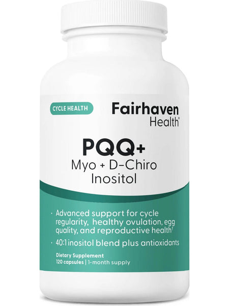 Fairhaven Health, PQQ + Myo + D-Chiro Inositol, 120 Capsules