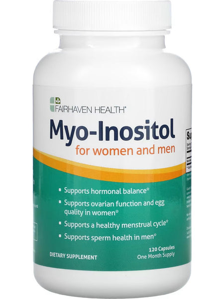 Fairhaven Health, Myo-Inositol for Women and Men, 120 Capsules
