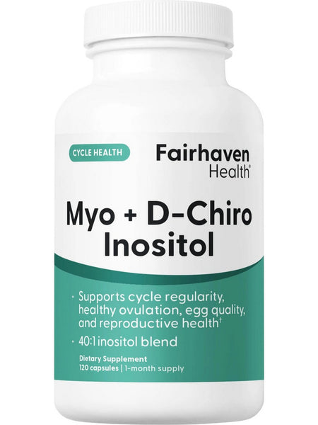 Fairhaven Health, Myo + D-Chiro Inositol, 120 Capsules