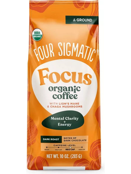 Four Sigmatic, Focus Organic Coffee with Lion's Mane and Chaga Mushrooms, 10 oz