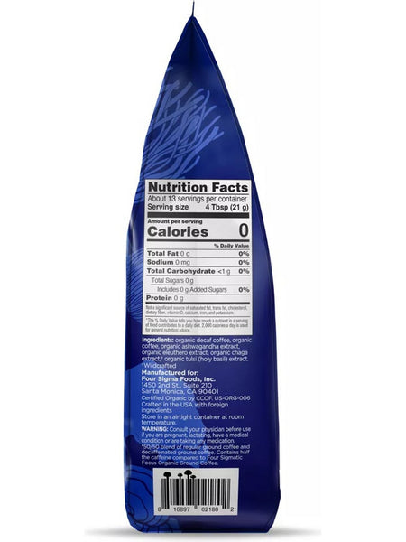 Four Sigmatic, Balance Organic Half Caf Coffee with Ashwagandha and Eleuthero Adaptogens, 10 oz