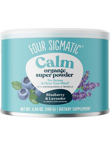 Four Sigmatic, Calm Organic Super Powder, Blueberry and Lavender, 4.94 oz