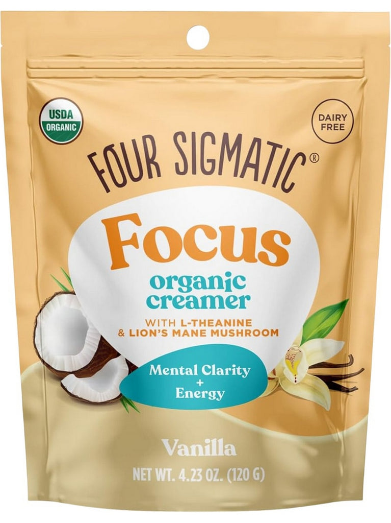 Four Sigmatic, Focus Organic Creamer, Vanilla, 4.23 oz