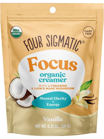 Four Sigmatic, Focus Organic Creamer, Vanilla, 4.23 oz