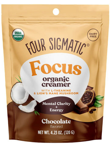 Four Sigmatic, Focus Organic Creamer, Chocolate, 4.23 oz