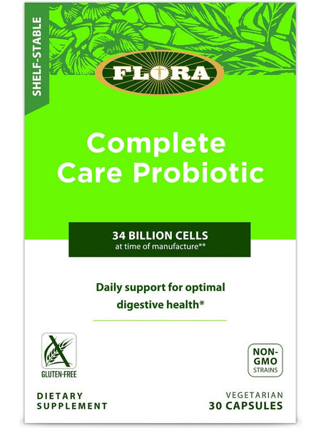 Flora, Complete Care Probiotic, 34 Billion Cells, 30 Vegetarian Capsules