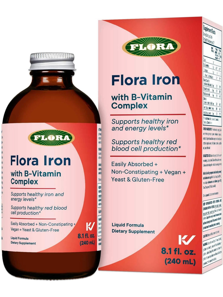Flora, Flora Iron with B-Vitamin Complex, 8.1 fl oz