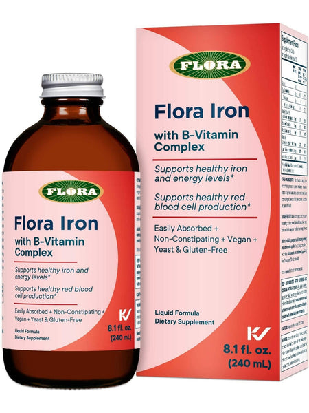 Flora, Flora Iron with B-Vitamin Complex, 8.1 fl oz