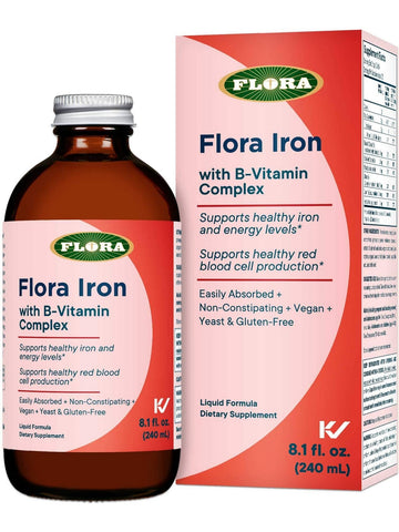 Flora, Flora Iron with B-Vitamin Complex, 8.1 fl oz