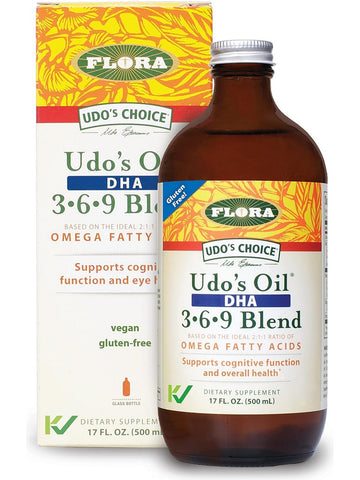Flora, Udo's Oil 3-6-9 Blend, DHA, 17 fl oz