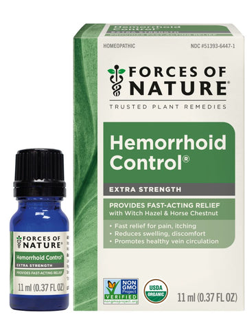 Forces of Nature, Hemorrhoid Control, Extra Strength, 11 ml (0.37 oz)