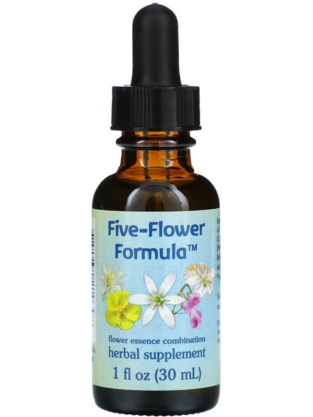 Flower Essence Services, Five-Flower Formula Dropper, 1 oz