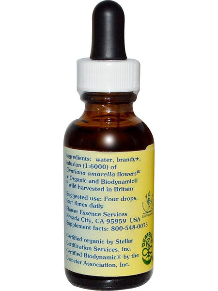 Flower Essence Services, Gentian Dropper, 1 fl oz