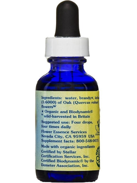 Flower Essence Services, Oak Dropper, 1 fl oz