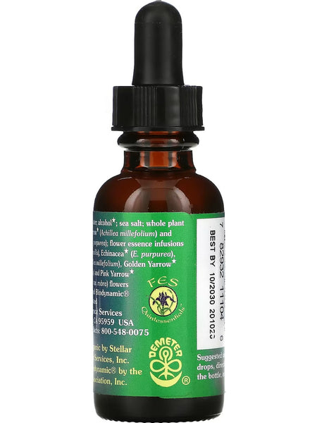 Flower Essence Services, Yarrow Environmental Solution Dropper, 1 fl oz
