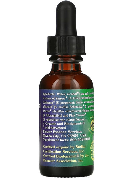 Flower Essence Services, Yarrow Environmental Solution Dropper, 1 fl oz