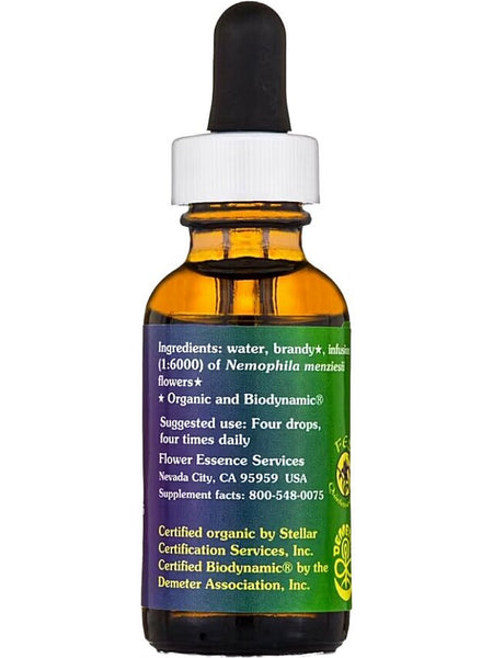 Flower Essence Services, Baby Blue Eyes Dropper, 1 fl oz