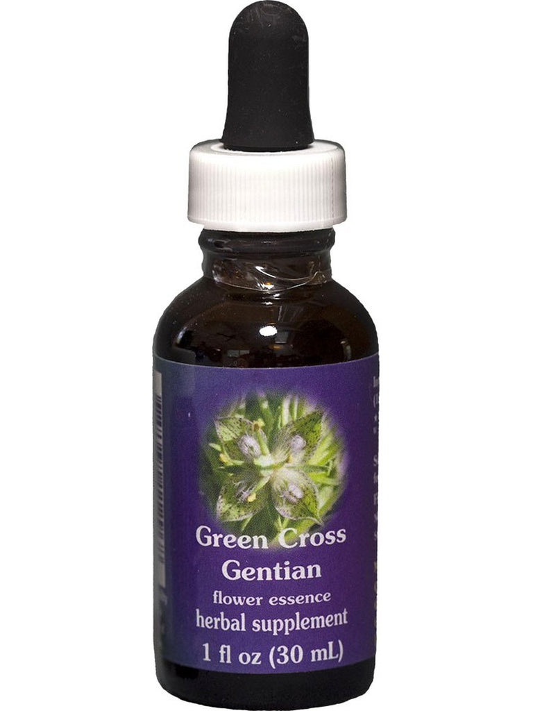 Flower Essence Services, Green Cross Gentian Dropper, 1 fl oz