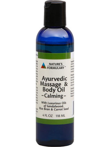 Ayurvedic Massage Oil Calming, 4 oz, Nature's Formulary