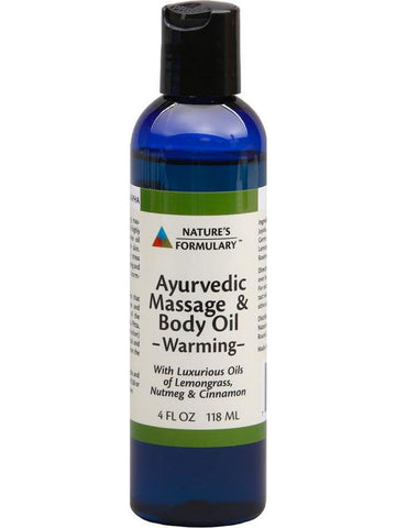 Ayurvedic Massage Oil Warming, 4 oz, Nature's Formulary