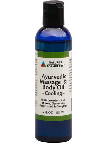 Ayurvedic Massage Oil Cooling, 4 oz, Nature's Formulary