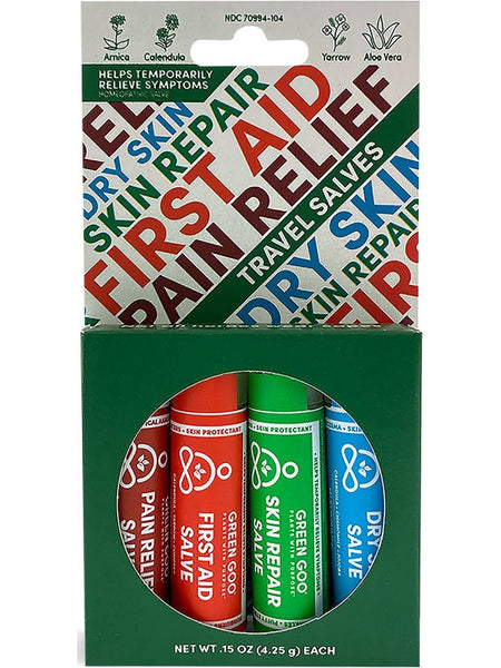 Green Goo, Everyday Essential Travel Sticks, 4 Sticks