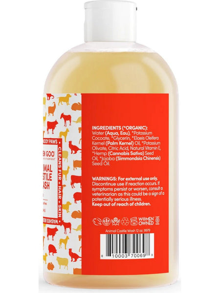 Green Goo, Animal Castile Wash Unscented, 12 oz