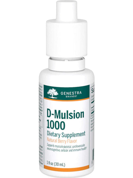 Genestra, D-Mulsion 1000 Dietary Supplement, Natural Berry Flavor, 1 fl oz